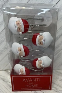 Avanti Home Santa Claus Shower Curtain Hooks Rings Set of 12 NEW - Picture 1 of 2