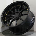 18x8.5 Gloss Black Wheels Aodhan DS07 DS7 5x114.3 35 (Set of 4)  73.1