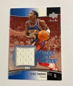 Isiah Thomas 2004-05 Upper Deck Sweet Shot Game-Worn Jersey Card –Pistons Legend - Picture 1 of 3