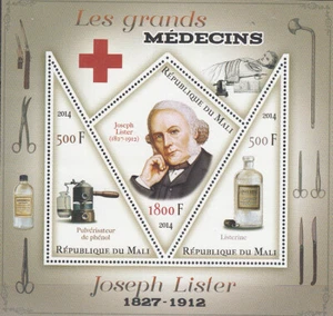 Mali 2014 Les Grands médecins Foglietto non linguellato MNH Lister Croce Rossa B - Foto 1 di 1