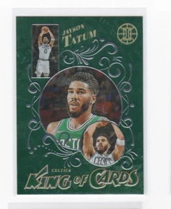 JAYSON TATUM '21-22 ILLUSIONS KING OF CARDS INSERT-EMERALD PARALLEL-GRAB IT NOW! - Picture 1 of 22