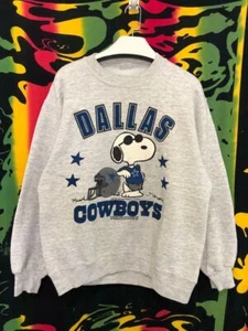 Dallas Cowboys peanuts Cartoon Funny Graphic Unisex Crewneck Sweatshirt HN0828 - Picture 1 of 2