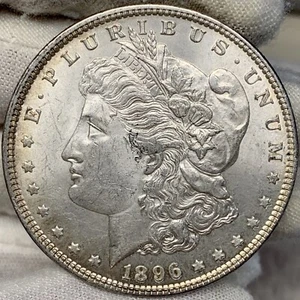 1896 P 1 $ Morgan Dollar ||| Problemfrei, Stempelglanz, toll aussehende Münze! - Bild 1 von 2