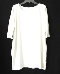Culture Phit Patio/Micro Mini Dress Ivory Boat Neck Over-Sized Pockets Size S - Picture 1 of 10