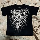 MMA Elite Spiderweb Skull Shirt Boys Kids Size Large 14/16 Cyber Y2K Grunge