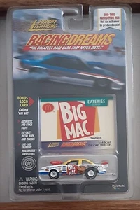 Vintage 1999 Johnny Lightning Racing McDonald's Big Mac prostock car T23 - Picture 1 of 2
