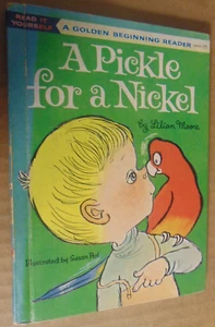Hardcover book c1961 Golden Press Lilian Moore - A Pickle for a Nickel, VG+ - Bild 1 von 4