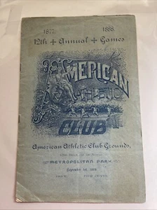 1888 12th Annual Games Leichtathletik 9/1 Metropolitan Park New York rar - Bild 1 von 5