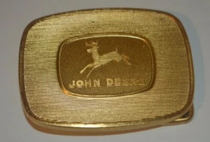 John Deere Goldtone Belt Buckle - Picture 1 of 4