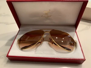 Must de Cartier Men's Premiere Pilot/Aviator Sunglasses - Picture 1 of 8