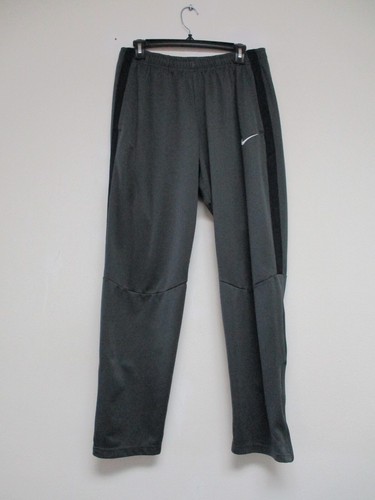 Nike Pantalone Felpato Uomo Grande Grigio Poliestere Gamba Dritta Coulisse 34x30