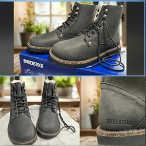 Birkenstock Bryson Lammfell Nubuk Stiefel Graphit Größe 36 - Bild 1 von 16