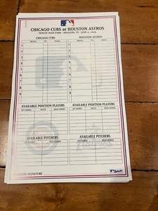5/11/2009 UNUSED CHICAGO CUBS V HOUSTON ASTROS LINEUP LINE UP CARD RARE - Picture 1 of 1