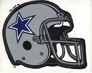 Vintage 1980s DALLAS COWBOYS Football Helmet Sticker / Decal - Picture 1 of 2
