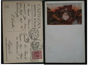1912 Italy Postcard-Roman Impressions ties 10c stamp cd Roma - Bild 1 von 3