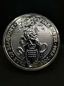 5 PFUND SILBER 2019 YALE OF BEAUFORT UK / 2 OZ SILVER 9999 / PATINA & - Bild 1 von 3