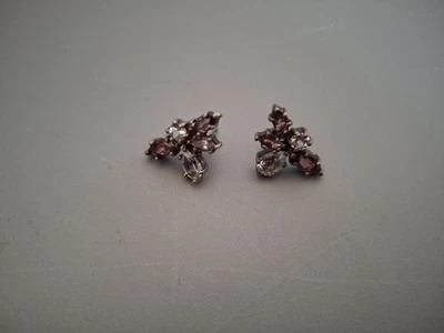 Pendiente con racimo de piedra de 15 mm (plata) Foto 1 de 4