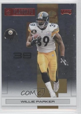 2007 Playoff NFL Playoffs Red Metalized /399 Willie Parker #77 - Image 1 of 2
