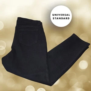 Universal Standard Women's Seine High Rise Skinny Jeans Black 10P 24" Inseam - Picture 1 of 7