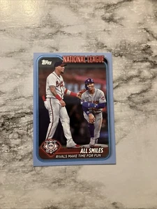 2024 Topps Update All Smiles Arcia / Lindor US154 Fathers Day Blue /50 - Bild 1 von 2