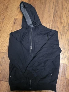 Lee  Black Work Coat Sherpa Lined Sz Large - Picture 1 of 3