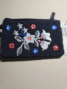 Vera Bradley Ausweisetui mit Reißverschluss klassisch marineblau - Bild 1 von 7