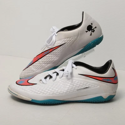 Мужские футбольные кроссовки Nike Hypervenom Phelon IC 10,5 цвет белый бирюзовый 599849-148 - Изображение 1 из 4