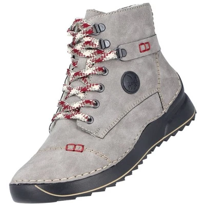 Rieker Damen Stiefelette Stiefel gefüttert Grau 51544-64 Komfort Warmfutter