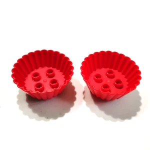 Lego Duplo Red Cupcake Cups 2 pc. 2x2 C1 - Picture 1 of 1