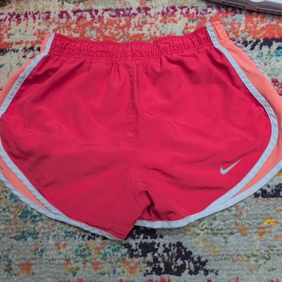 Nike Tempo Training Shorts Girls Youth Small Pink No Drawstring Dri Fit - Image 1 of 4