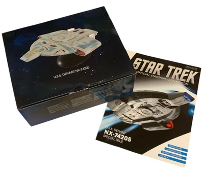 U.S.S Defiant Star Trek Eaglemoss XL nave espacial modelo de metal con orig. Revista