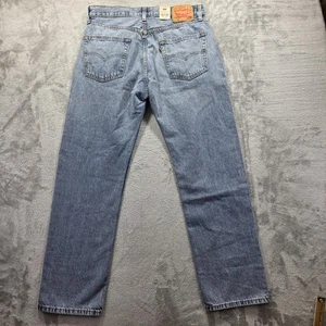 Levi's 555 '96 Relaxed Straight Jeans Mens 33x32 Light Blue Denim PC9 A7223-0006 - Picture 1 of 12