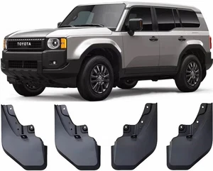 Genuine Front & Rear Splash Guards Mud Flaps For 2024-2025 Toyota Land Cruiser - Picture 1 of 9