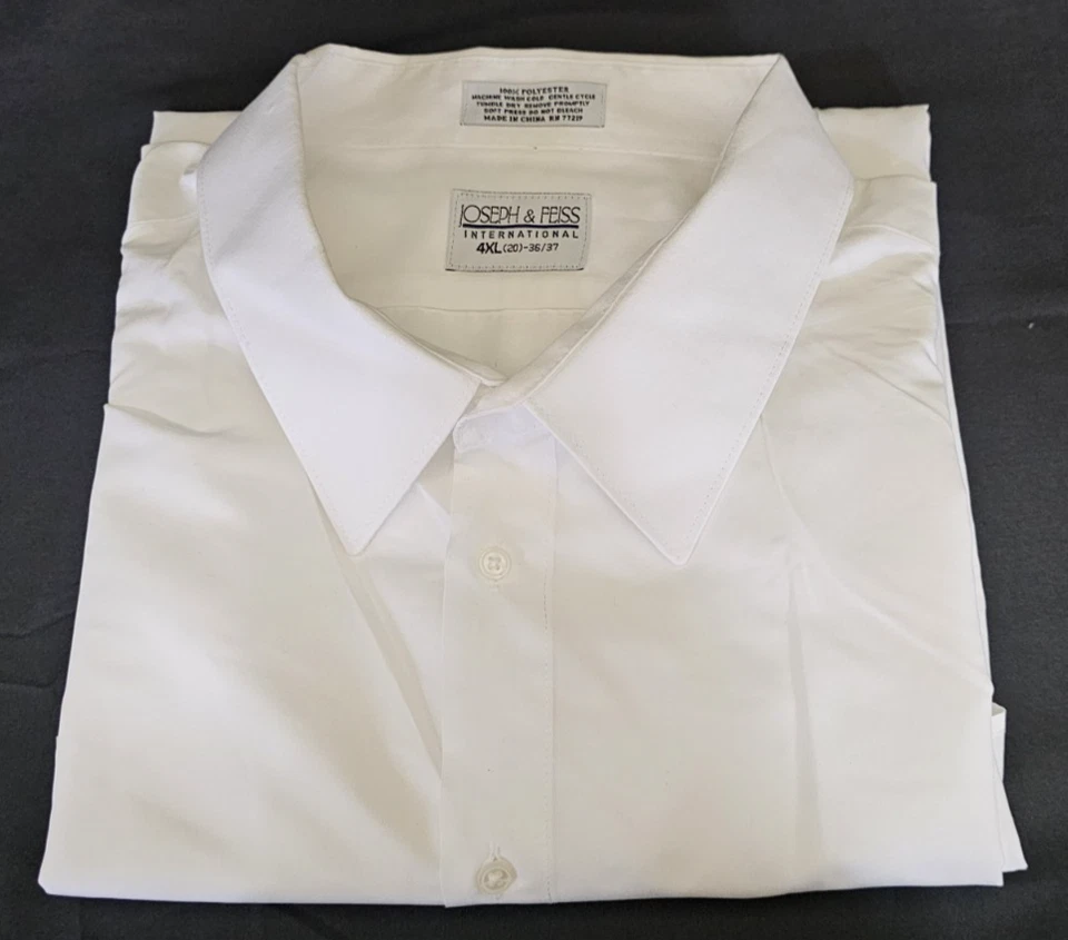 JOSEPH & FEISS Men Shirt Size 4XL (20) 36/37 White Long Sleeve - Image 1 of 4
