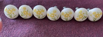 Vintage 7 Porcelain/Ceramic Drawer Pulls  - Image 1 of 4