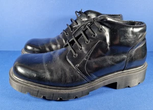 DR MARTENS Docs DM 9A43 Rare Made In England Black Boot Square Toe - UK Size 10 - Picture 1 of 6