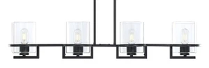 Forte Lighting 2404-04 Halo 4 Light 40"W Linear Pendant - Black - Picture 1 of 1