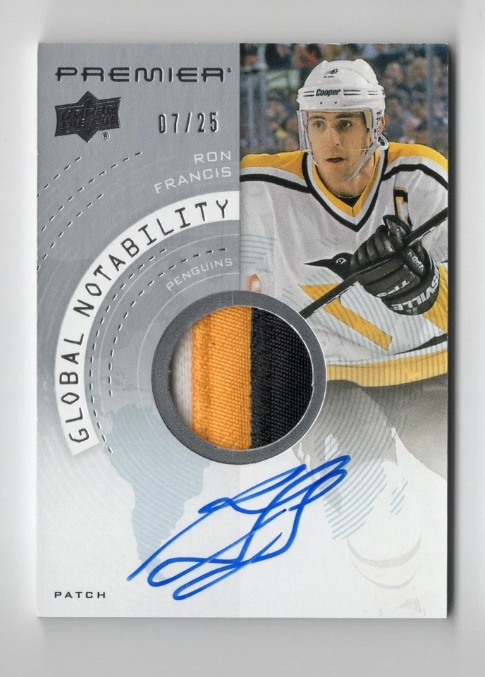 2023-24 Upper Deck Premier Global Nobility Auto Patch #GNA-RF Ron Francis 07/25 - Image 1 of 1
