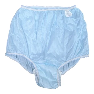 Bentley 60er Jahre blau Nylon Slip High Waist Granny Höschen transparent Dessous Small O - Bild 1 von 7