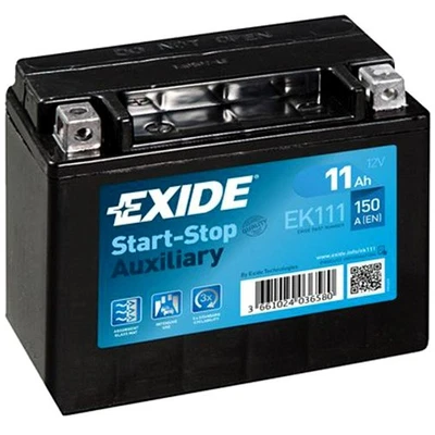 EXIDE EK111 STOP & START Auxiliary Batterie de Démarrage 12V 11Ah 150A EN - Photo 1/4