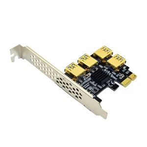 PCIe 1 zu 4 PCI Riser Karte PCI-E 1X zu Externe 4 PCI-e Haarverlängerung - Afbeelding 1 van 4