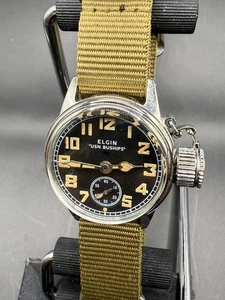 RELOJ PARA HOMBRES ELGIN USN BUSHIPS SEGUNDA GUERRA MUNDIAL CON NUEVO ESTUCHE MILITAR FROGMAN SUB SEGUNDOS - Imagen 1 de 21