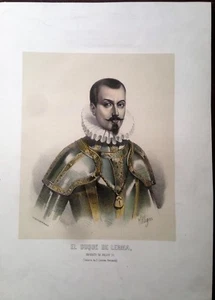 EL DUQUE DE LERMA. Villegas, lit., de Donon, ca. 1850 - Imagen 1 de 1