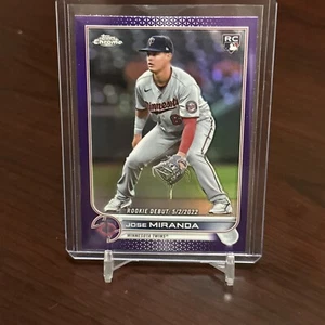 2022 Topps Chrome Update Purple Refractor #USC6 JOSE MIRANDA SP Rookie! TWINS! - Picture 1 of 2
