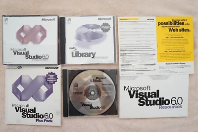 Microsoft Visual Studio Professional 6.0 6 PRO FULL VERSION Windows BASIC C++ #2 - Image 1 of 4