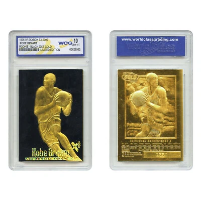 RARE* Graded Gem-Mint 10 - KOBE BRYANT 1996 Skybox 23K Black Gold ROOKIE Card RC - Image 1 of 3