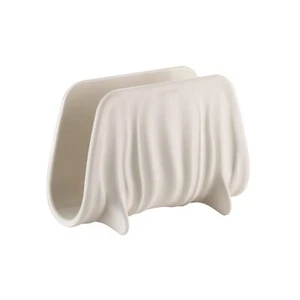 - Tierra Porte-Serviettes en Plastique Recyclé - Blanc Lait 16 x 8 x h11 cm -... - Picture 1 of 3