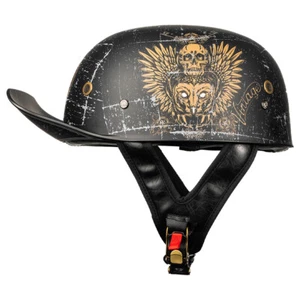 ILM Baseball Cap Motorcycle Half Helmet Open Face Scooter Retro Vintage DOT Z106 - Picture 1 of 13