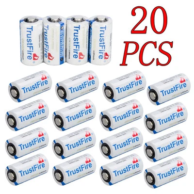 20pcs Trustfire 1400mAh  3V CR123A 3.0V Battery Lithium Disposable Cell EXP 2035 - Image 1 of 4