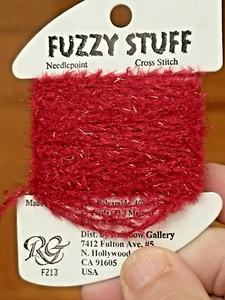 Rainbow Gallery FUZZY STUFF needlepoint cross stitch thread FZ13 Red - Picture 1 of 4